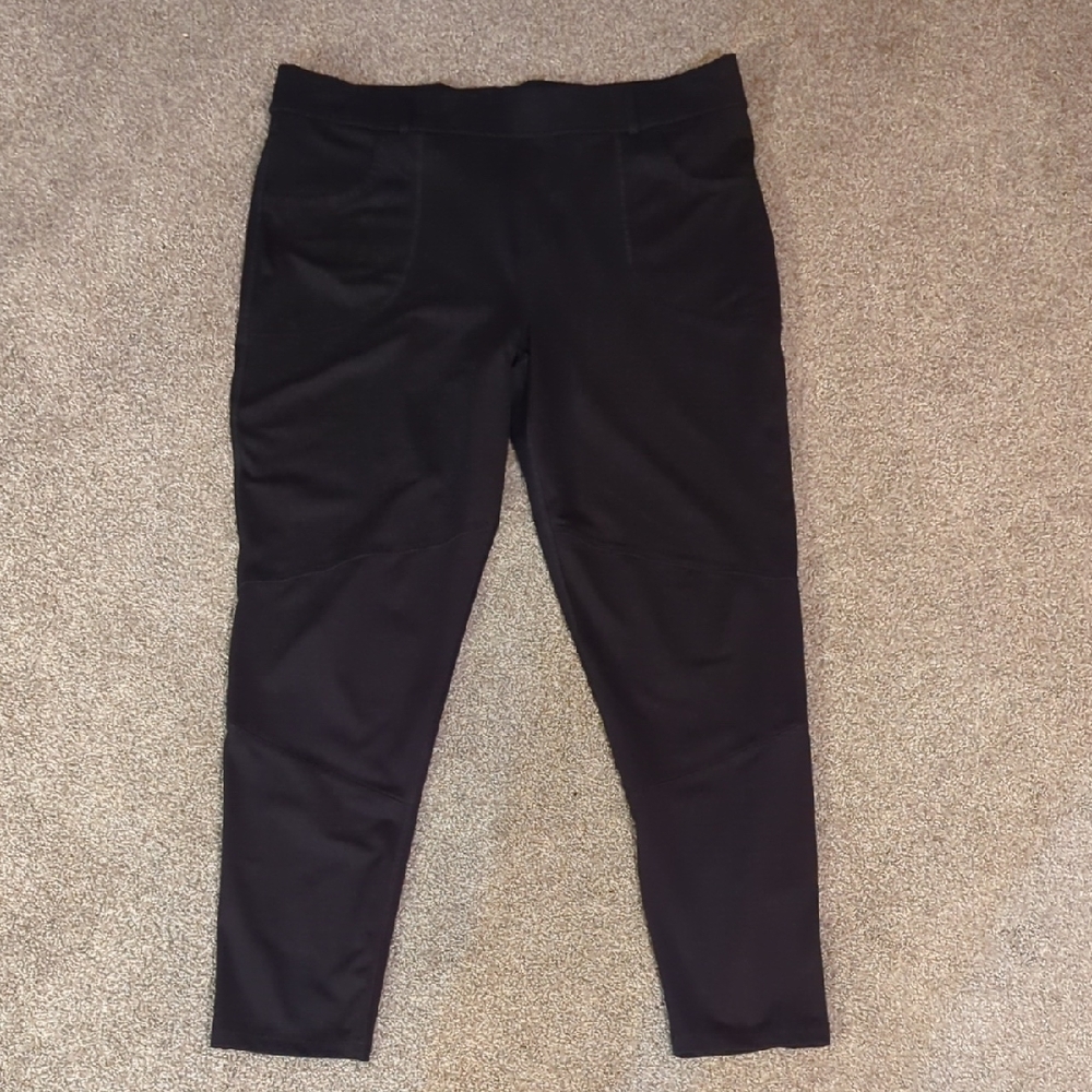 Studio by Energy Zone - Black Activewear Pants Front And Back Pockets Belt Loops